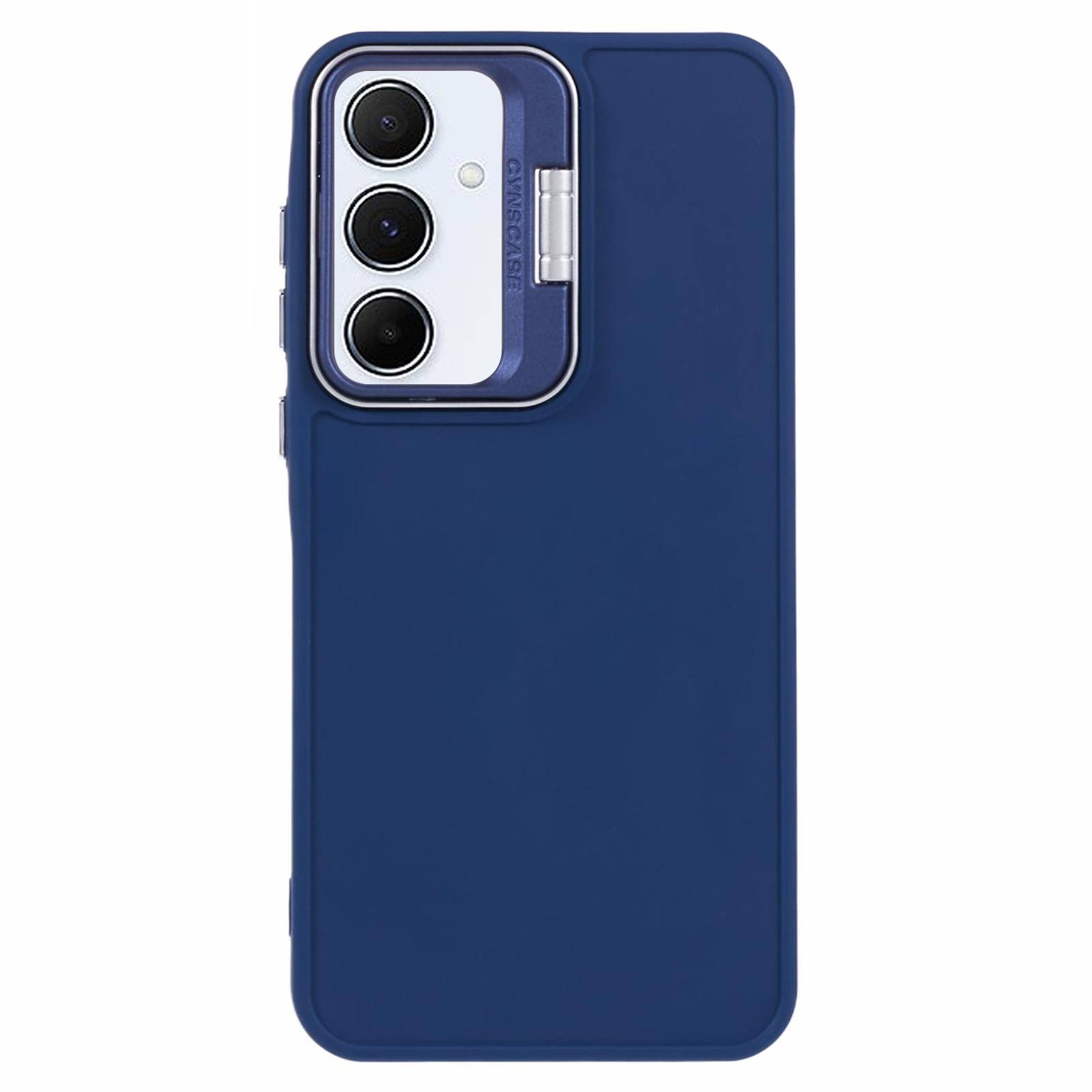 

QH Series for Samsung Galaxy A55 5G/A35 5G Silicone Phone Case with Invisible Lens Kickstand Sapphire