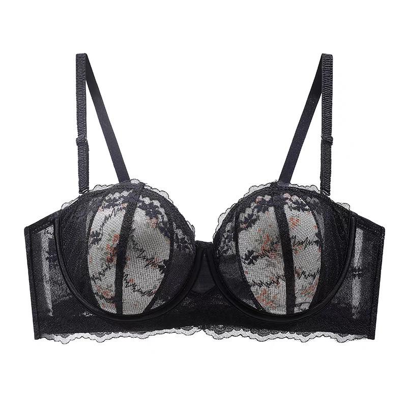 Französische Spitze Ultra-Dünner Trägerloser BH: Hasenohren-Cup, Anti-Hänge-Effekt, Sexy Bandeau-Dessous