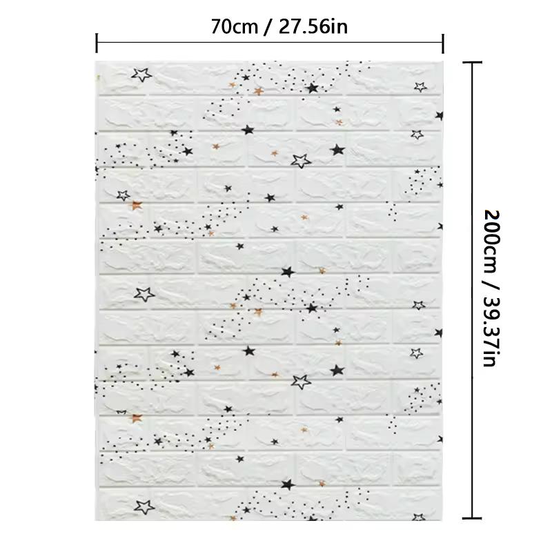 70cm*2m 3D Měkká Pěnová Cihlová Samolepka na Tapetu DIY Samolepicí Obývací Pokoj Domov Kuchyň Koupelna Dekor Tapeta Oloupni a Nalep