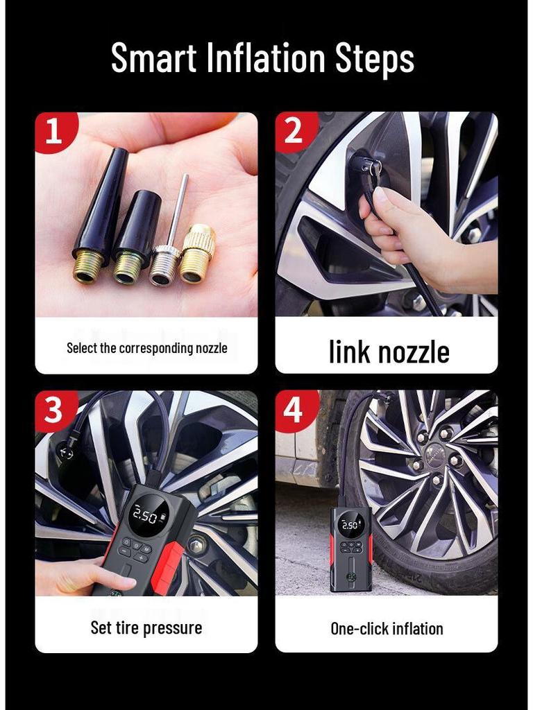 12V All-in-One Car Jump Starter & Air Pump Power Bank