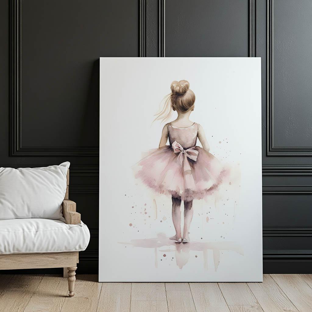 Różowa Balerina - Tańcząca Księżniczka Różowa Balerina - Tańcząca Księżniczka, 30X40 Cm, Bez Ramy, Papier Matowy 230 Gsm