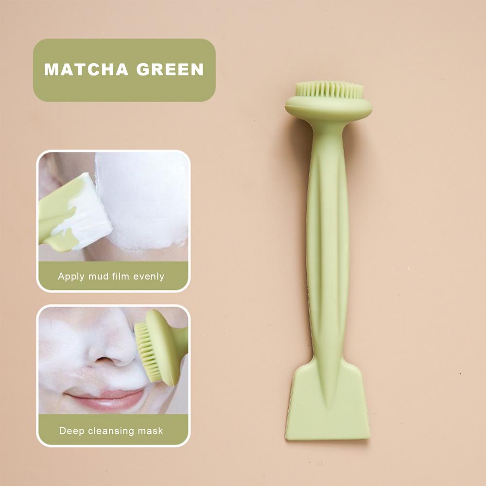 

Facial Scrub Brush Mud Film Applicator Brush Silicone Cosmetic Wash Scrubber Mud Applicator Scraper Various Skin Care Products зелёный