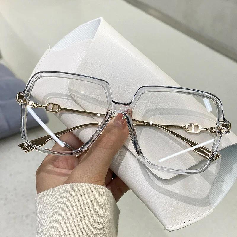 

Новые очки с большой оправой, блокирующие синий свет, женские, модные, стильные, мужские, трендовые, брендового дизайна, компьютерные защитные очки 1PC