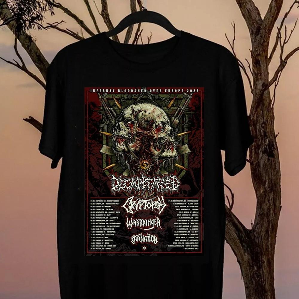 Cryptopsy Band 2025 European amp; UK Tour 1side Shirt Unisex ES301 Unisex T-Shirt XXXL