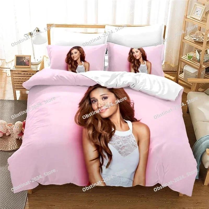Ariana Grande Singler Bedding Set Printed single Comforter Quilt Bed Cover Duvet Cover Pillow Case 3 Pieces Sets Kids Adult Size