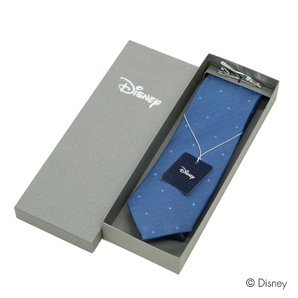Disney Mickey Mouse Tie Tie Bar Set Light Includes Tie and Tie Gift & (DN902520-2) Blue, Clip,