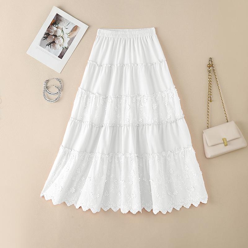 ZANZEA Lässige, elastische Taille, lockere lange Röcke für Damen