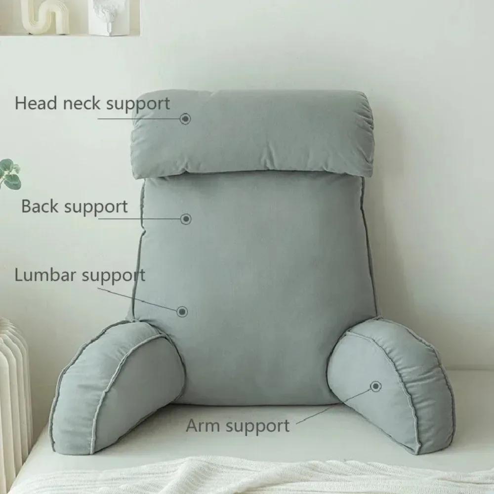 Bedhead Backrest Pillow Washable Neck Pillow Soft Bag Backrest Cushion Neck Protection Headrest Sofa Waist Protection Backrest