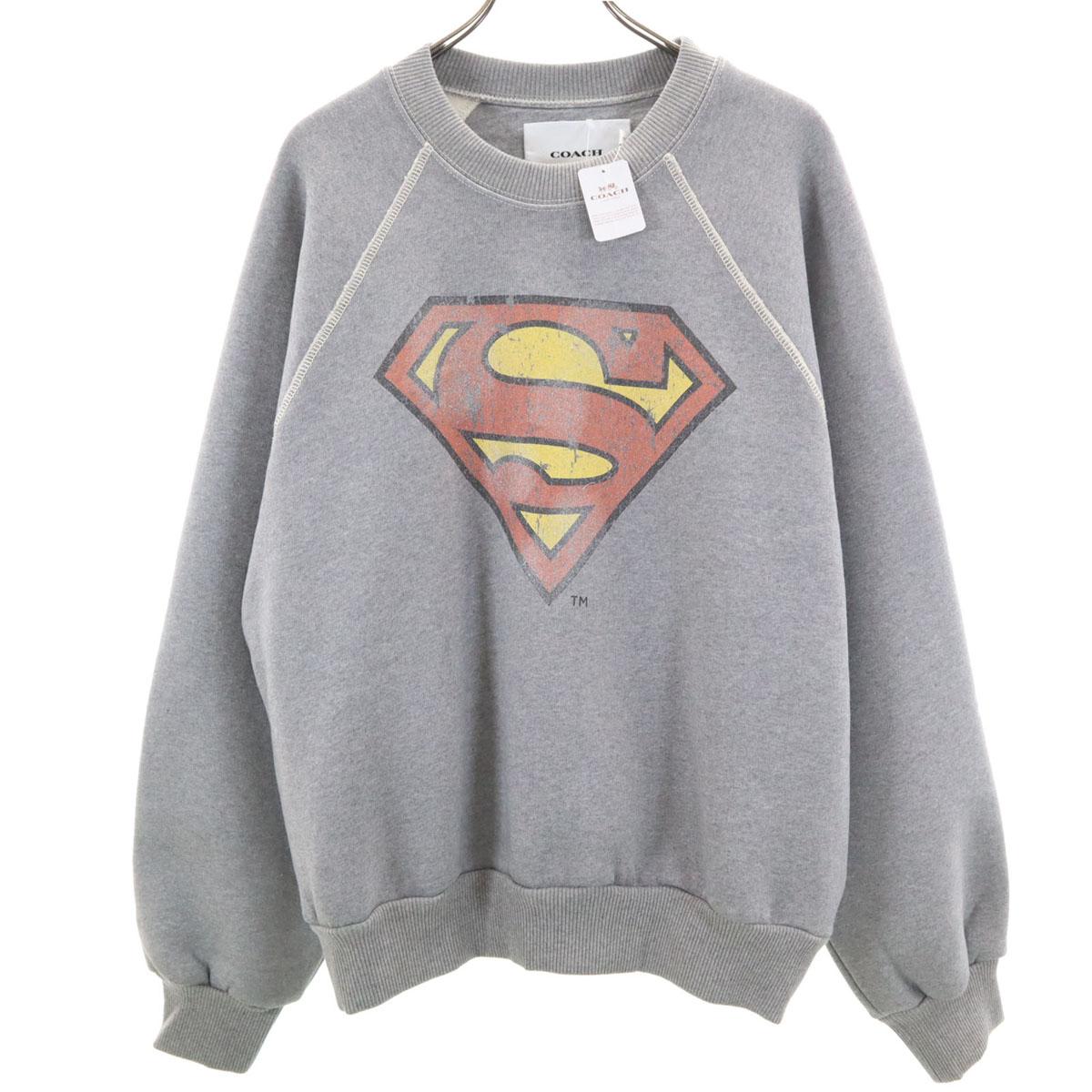 неиспользованный COACH Superman 85-летие Сделано в Португалии Свитшот с длинным рукавом Мужской БУ 16243₽