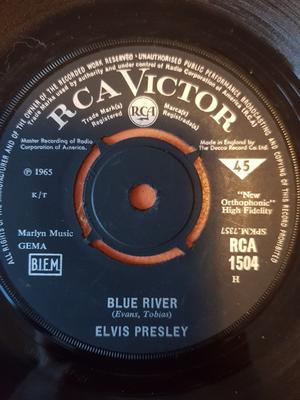 7inch Record ELVIS PRESLEY - Blue River RCA1504 RCA Victor 1966 UK Rock Used