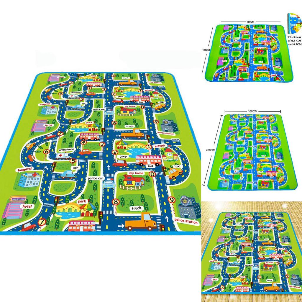 City Road Children Play Mat With Soft Foam Surface And Educational Design For Kids