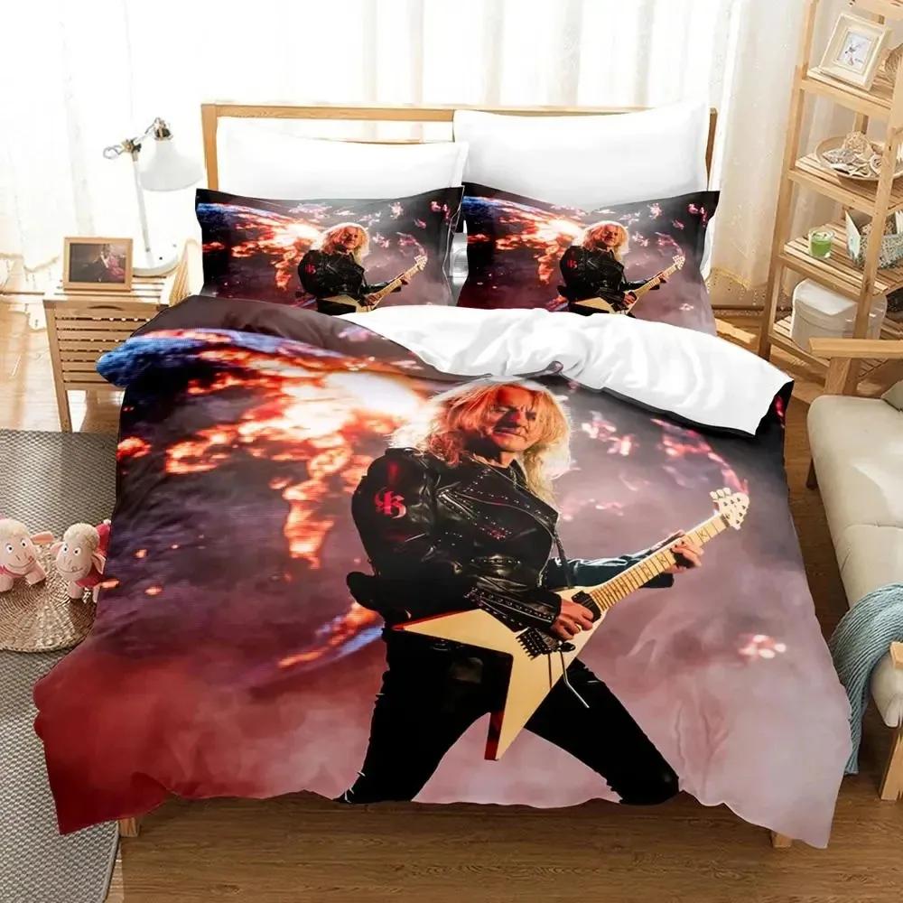 3D-Druck Judas Priest Bettwäsche-Set Einzelbett Twin Doppelbett Queen King Cal King Größe Bettwäsche-Set