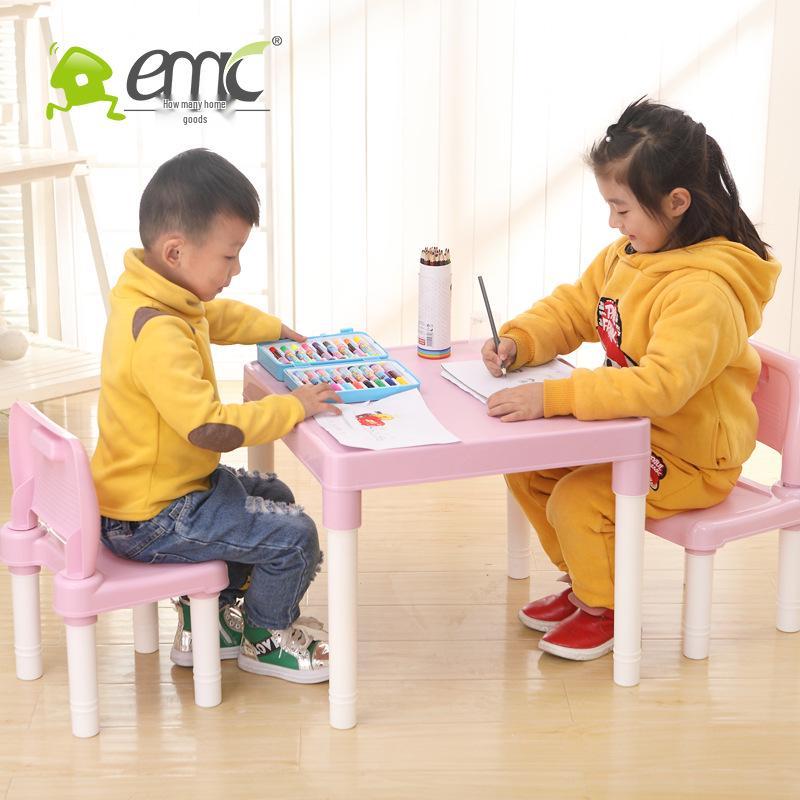 Yi Mei Hao Kids Desk and Chair Set - Plastic Kindergarten Tables and Chairs