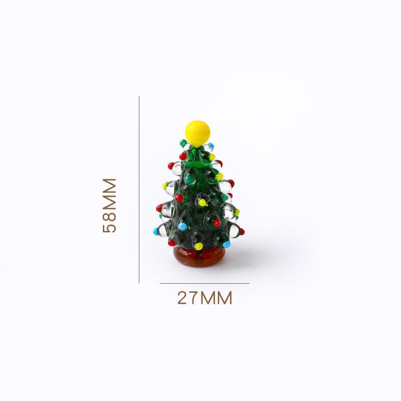 Creative Santa Claus Mini Christmas Tree Glass Ornament