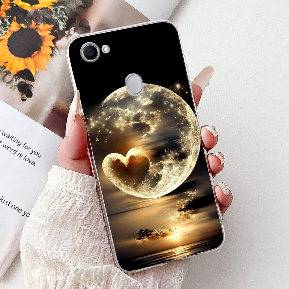 Clear For Oppo F7 Case Kawaii Cute Cat Fashion Flower Funny Luxury Painted Soft Back Cover For OppoF7 Phone Case CPH1821 CPH1819