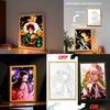 Anime Demon Slayer Action Figures Light Painting Photo Frame Tanjirou Nezuko Led Night Figurine Kimetsu No Yaiba Gifts Poseable Articulated Scale