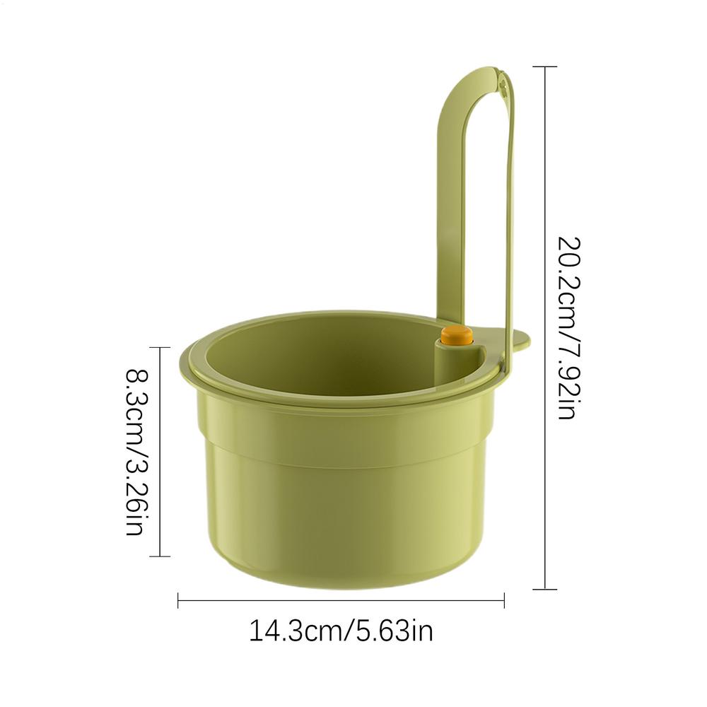 Kitchen Sink Strainer Basket Press Automatic Dumping Hangable Filter Fruit Vegetable Leftover Waste Draining Colander for Home