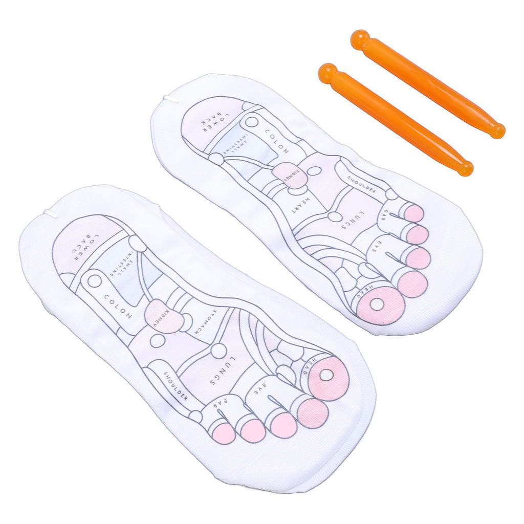 2 Pairs Socks with 2pcs Sticks Unisex Cotton Soft Anti Slip Socks Trigger Point Sticks Set