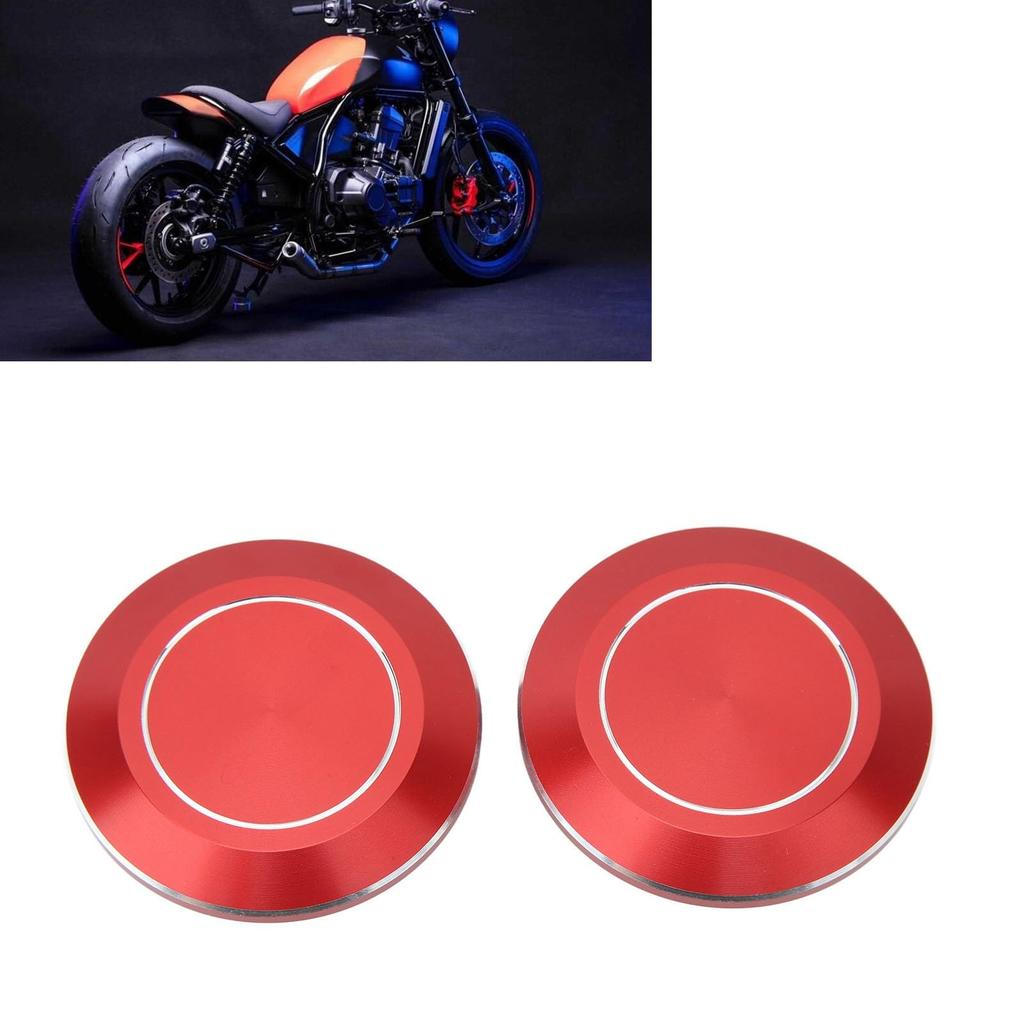 KIMISS 2pcs Frame Hole Plug, CNC Aluminum Motorcycle Frame Hole Cap Dustproof Round Frame