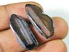 30Cts Black Slice Dyed Druzy Agate Matched Pair Fancy Loose Gemstone 12X28MM SK-2195