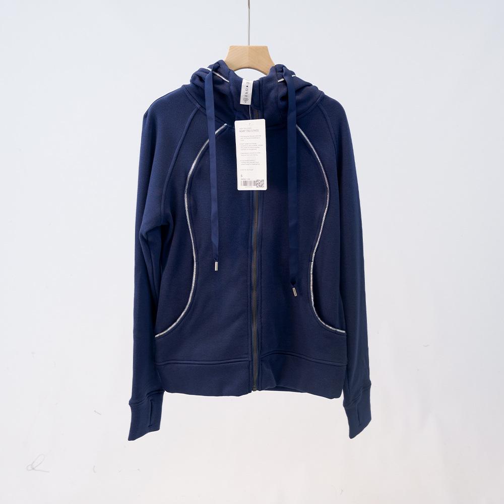 Dámská mikina s kapucí na jógu Slim Fit Plus Velvet pro podzim a zimu