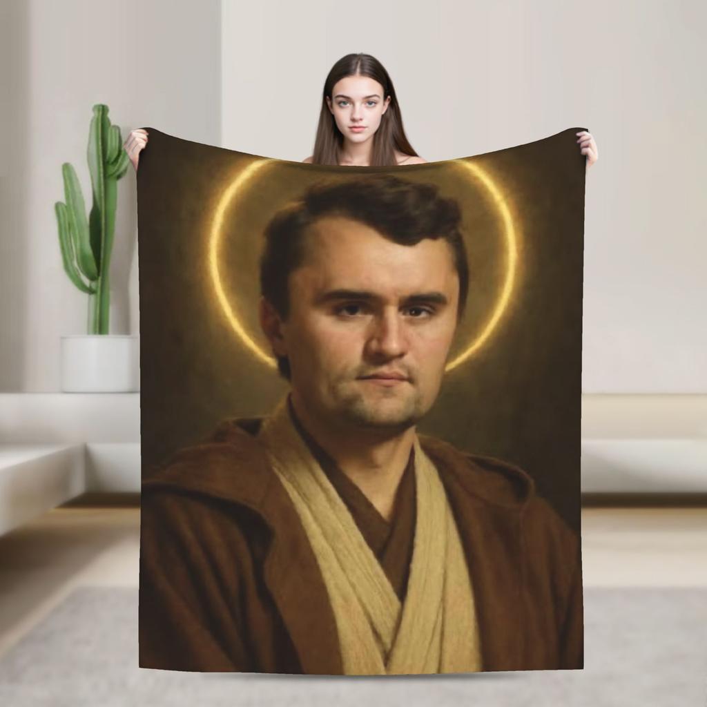 Charlie Kirk Angelic Advocate Soft Blanket  Travel Office Plush Throw Blanket Fashion Couch Bed Flannel Bedspread Sofa Bed Cover