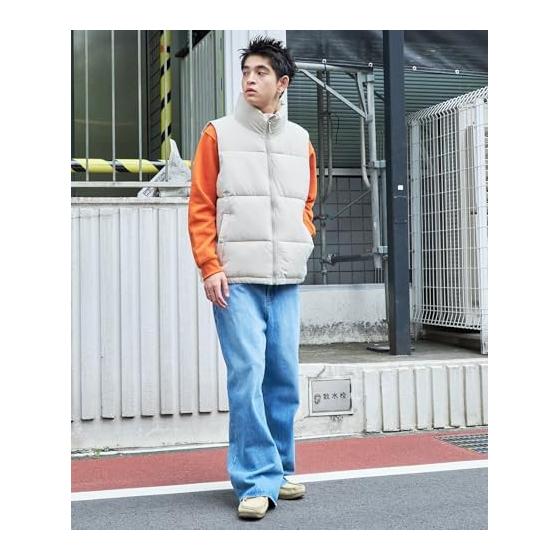 [Wego] Unisex Padded Vest, Outer Vest, Insulation, Cold Weather Clothes, Outdoor Golf Wear, Casual Clothes, Korean, Oversized Down, Gift, Present,