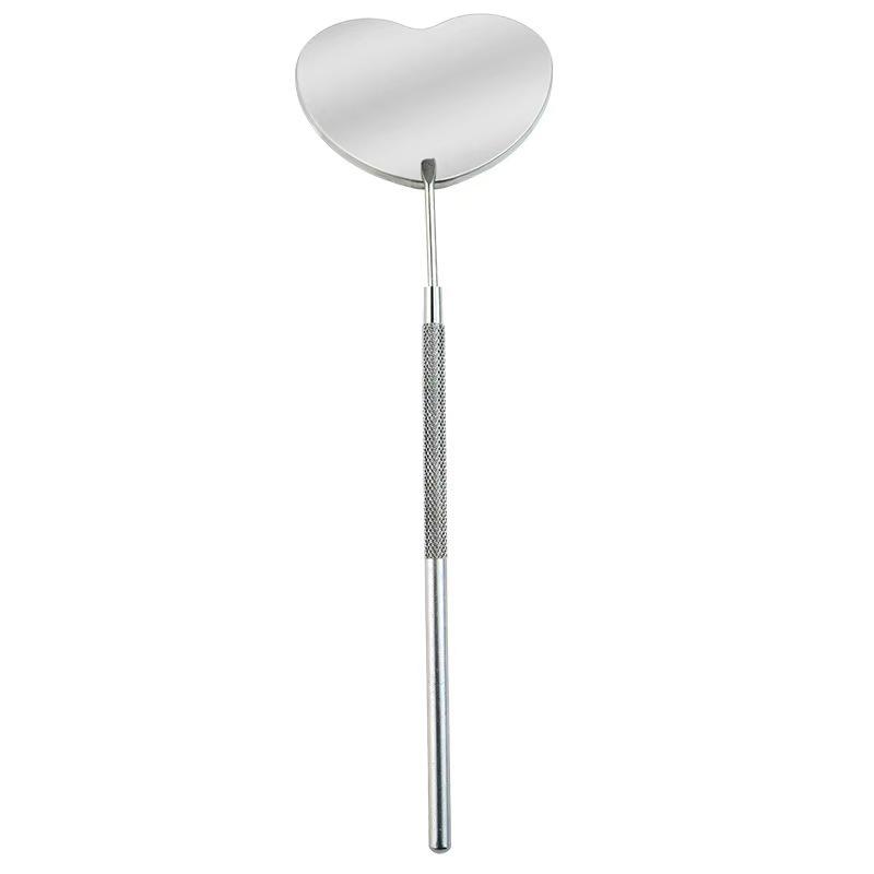 Stainless Steel Eyelash Inspection and Magnifying Mirror for Beginners