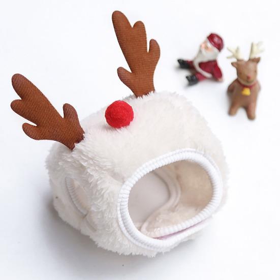 1 Set Christmas Pet Outfit Christmas Tree Pom-Pom Hat And Pet Bib Holiday Pet