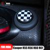 Buton de pornire cu un singur buton Autocolant de decorare a mașinii Material metalic argintiu și negru Model epoxidic pentru MINI COOPER R55 R56 R60 R61