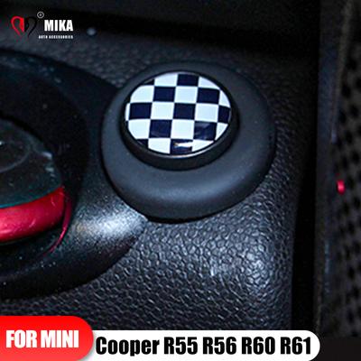 One-button Start Button Car Decoration Sticker Silver And Black Metal Material Epoxy Pattern For MINI COOPER R55 R56 R60 R61