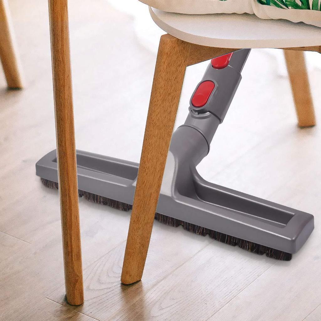 Dyson-Compatible Horsehair Brush Head for Hard Floors with Adapter (V6, V7, V8, V10, V11)