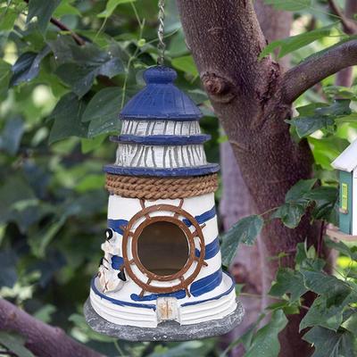 Hanging Garden Bird House Nesting Resin Ornament Birdhouse Birds Cage Decorative