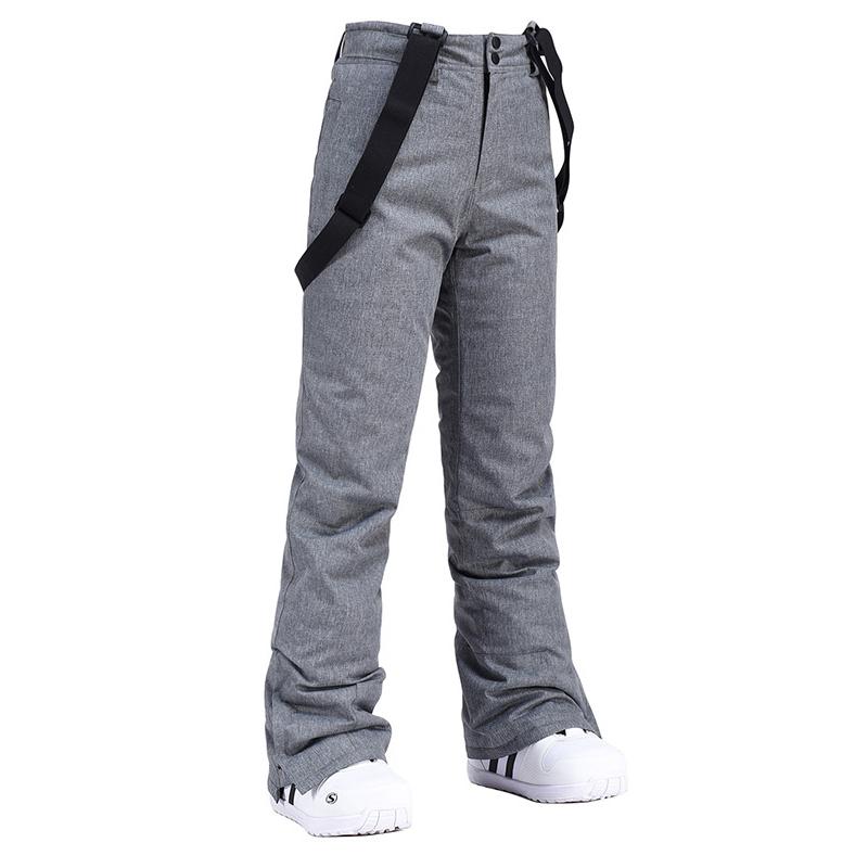 Men Women Winter Thick Warm Skiing Pants Windproof Waterproof Suspender Trousers Snow Snowboard Pants Plus Size