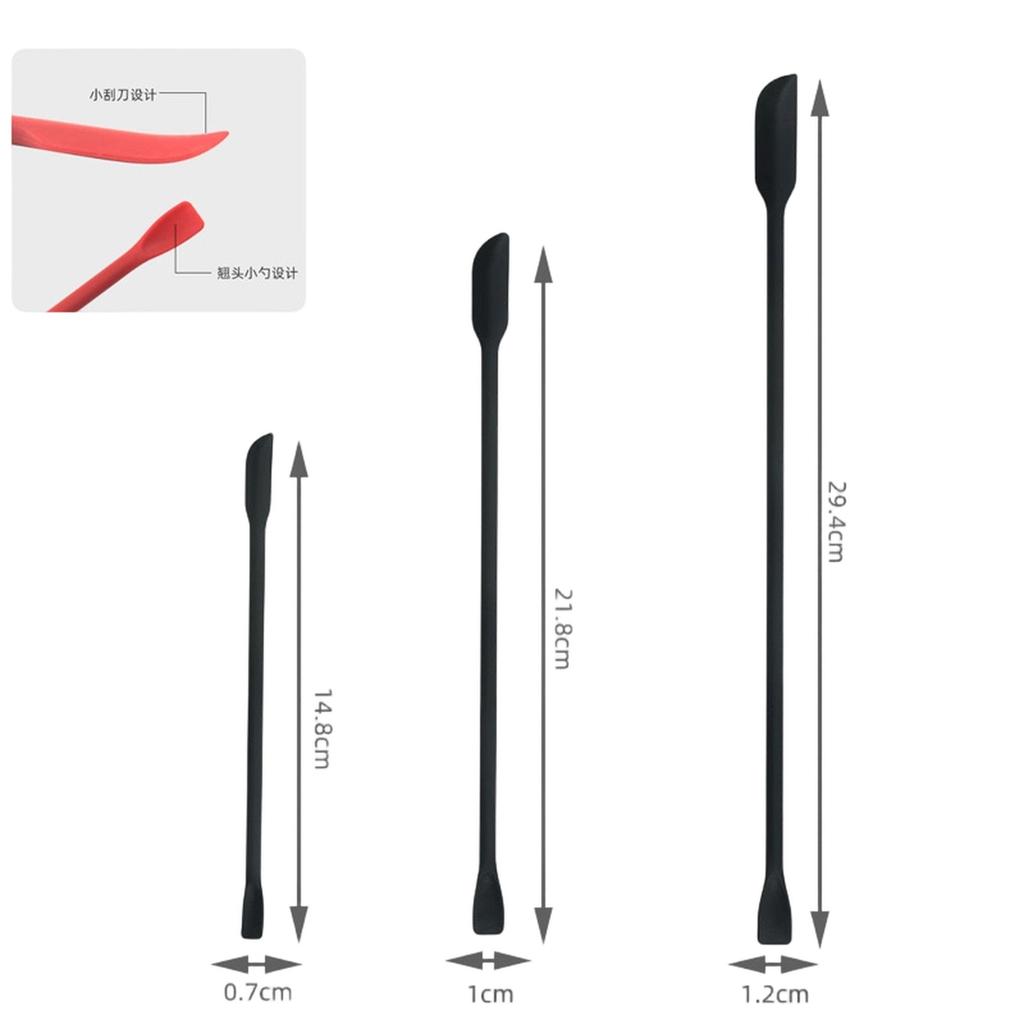 Double Head Silicone Spatula Cosmetic Scoop Beauty Cream Jar Scraper