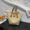 Straw bag women's large capacity 2025 new fashion summer woven shoulder bag texture casual commuter tote bag