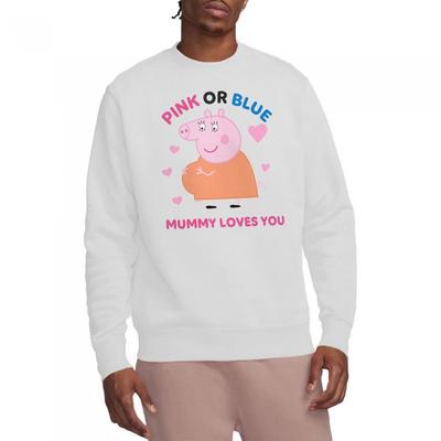 Womens/Ladies Pink Or Blue Mummy Pig Loves You Sweatshirt