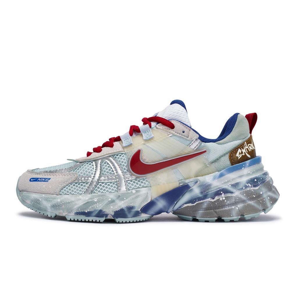 Nike V2K Run Scarpe da Corsa Traspiranti Resistenti all'Abrasione Basse Donna Blu HF5724-061(Team80-S-BOX)