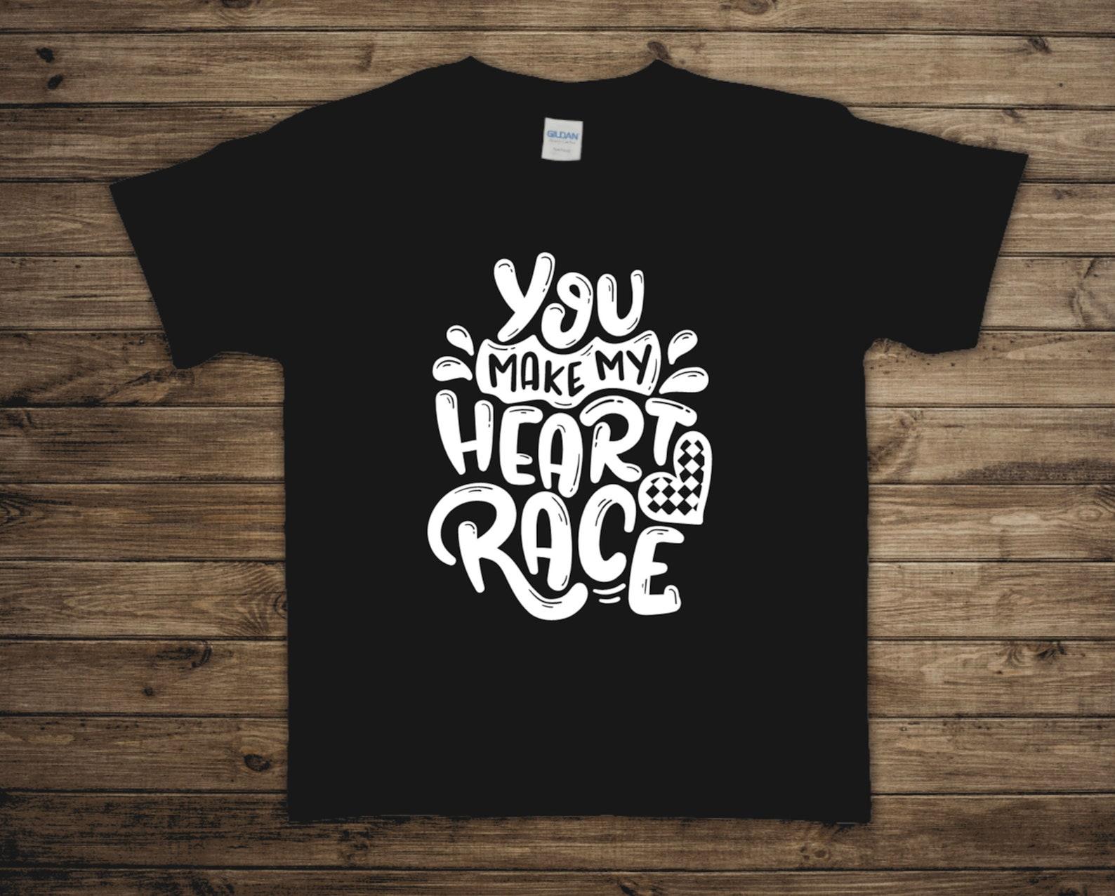 You Make My Heart Race Valentine s Day Toddler/Youth Graphic Tee, Racing, Motocross, Dirtbikes 2XL