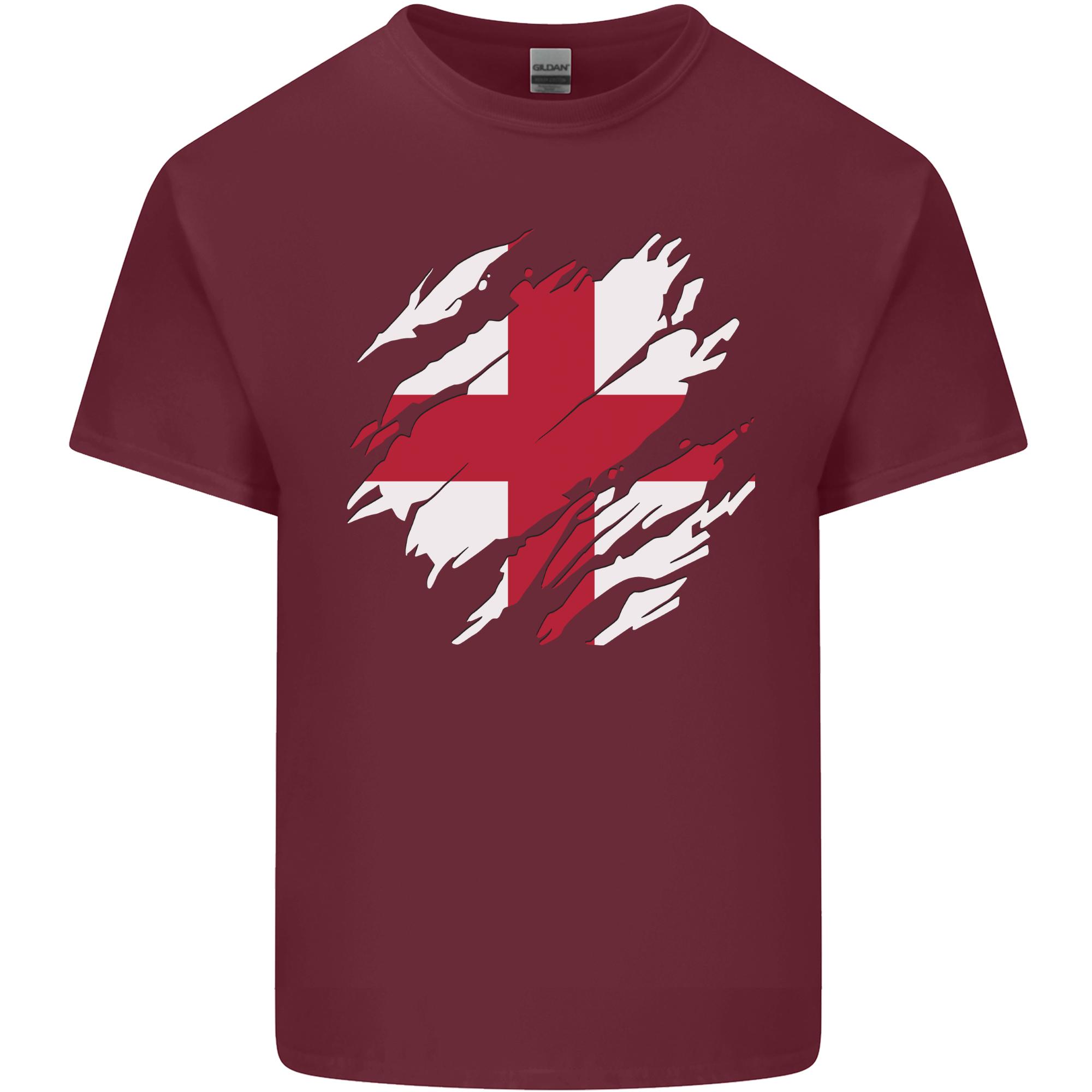 Torn Flag England English Unisexs Light Cotton TShirt S