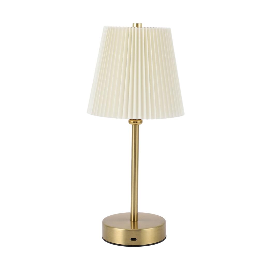 Table Lamp with Fabric Lampshade Modern Minimalist Rechargeable Touch Control RGB Bedside Lamp for Bedroom