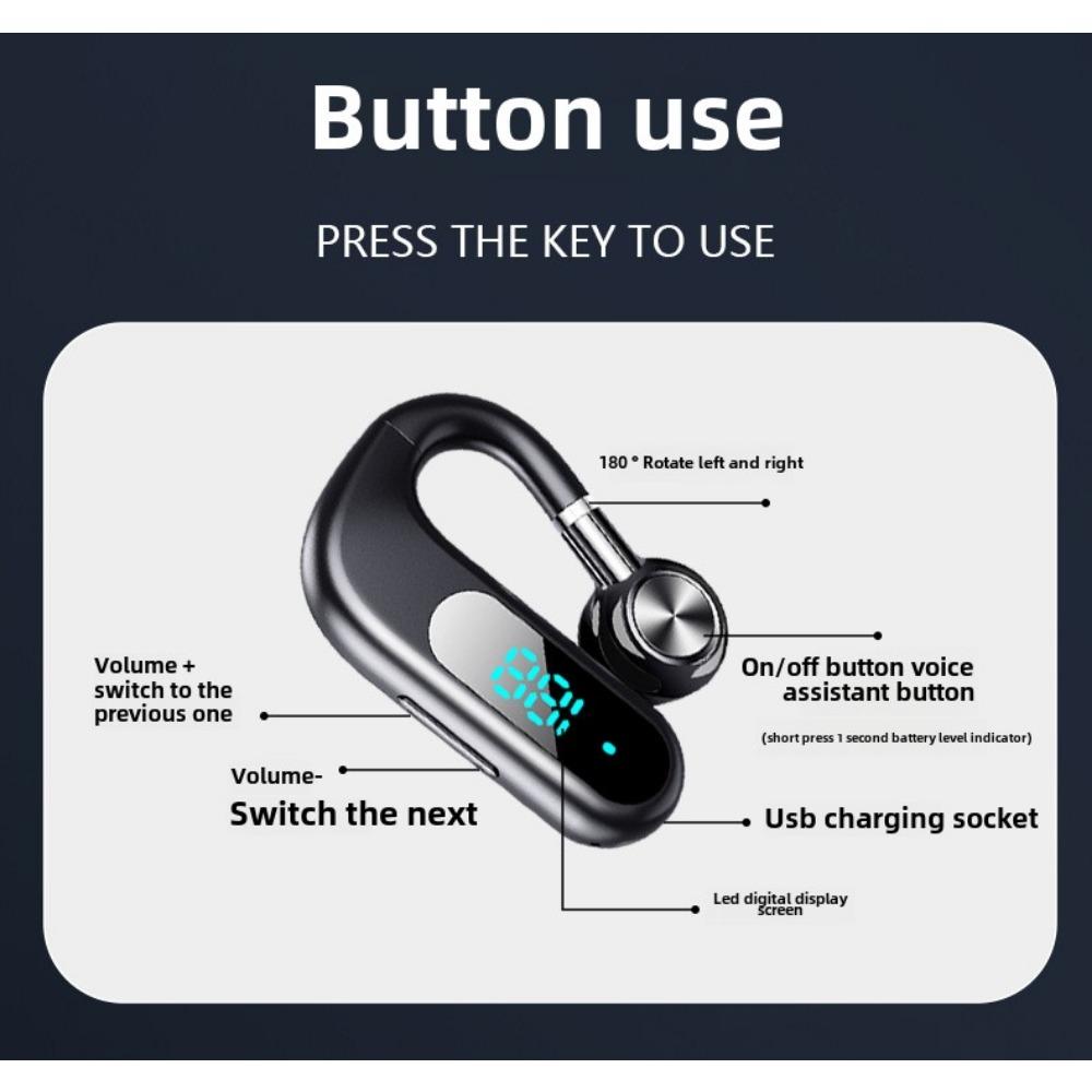 Hanging Ear Bluetooth Headset Wireless Air Conduction Ultra-long Standby Battery Life