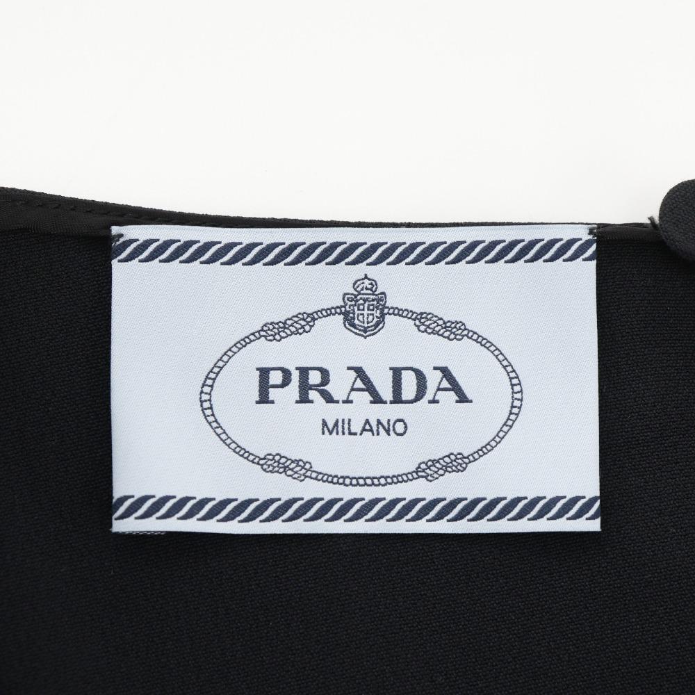 PRADA Backhaul one piece Short sleeve black Rayon Women Used