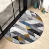 Half Round Smiling Face Entrance Door Mat Area Carpet Family Blanket Soft Bathroom Foot Rugs Welcome Mat