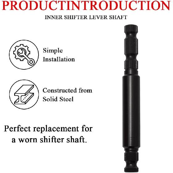 WOWTK Inner Steel Shifter Lever Shaft Fits For Harley Touring Road King Electra Glide Street Glide 1984-2016 Replace For 33709-82A,Black