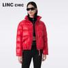 Jinyujie Women's Winter Stand Collar Loose Fit Down Puffer Jacket