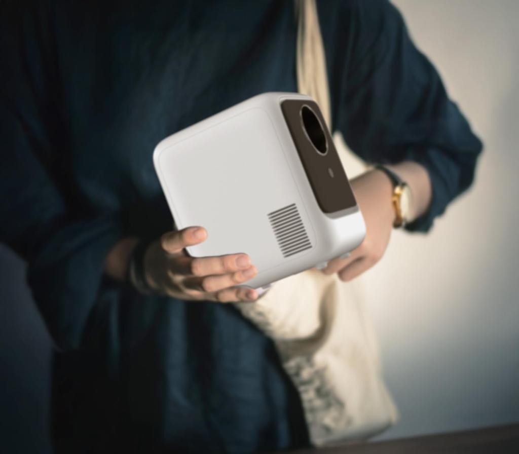 RAMASU Mini LCD Kompaktowy i Wyświetla do Duży 150 ANSI 1080P Łączy się ze Streamingiem USB Flash Gra i Łatwy w Podłączeniu i Pilot Biały