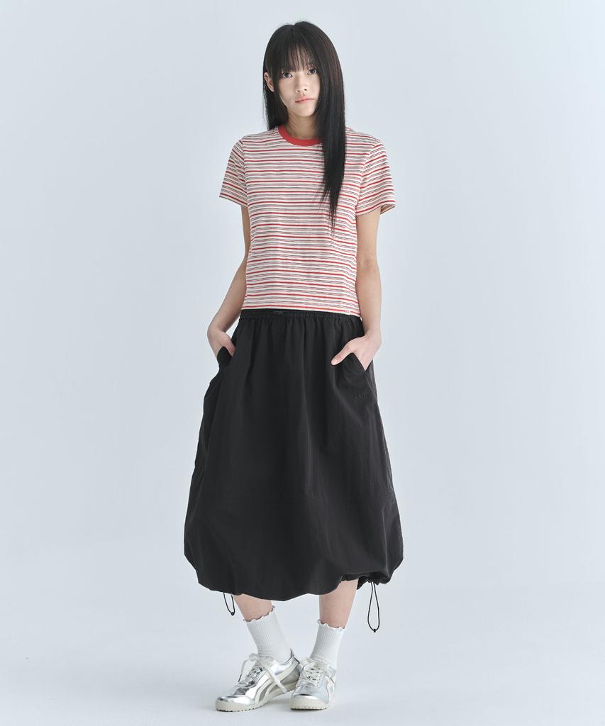 Code Graphy (Women'S) Nylon Long Skirt - Black