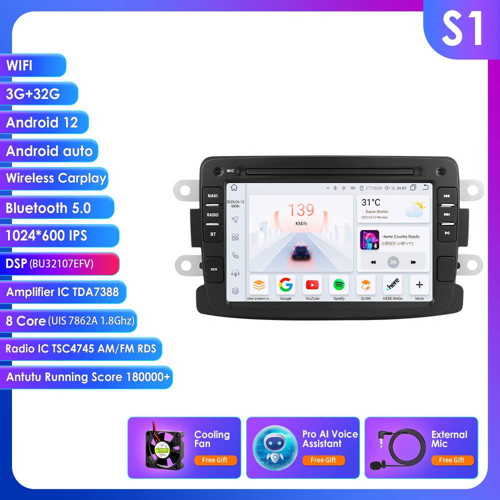 

Hizpo Intelligent RDS 7862 2din Android Автомагнитола для Dacia Logan Dokker Duster Sandero Lodgy Renault Captur Symbor Duster Lada Xray 2 Мультимедиа GPS S1 8Core 3G 32G AI