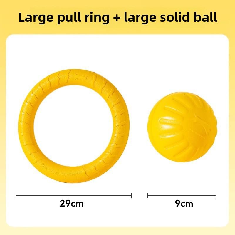 Dog Toys, Outdoor Training, Human and Pet Interaction, Pull Ring, Energy-consuming EVA Soft Glue, Bite-resistant Pet Frisbee